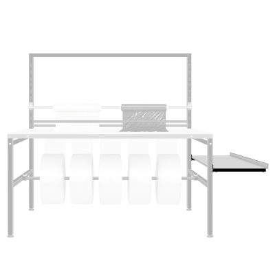 Packing table - Side shelf 50 cm