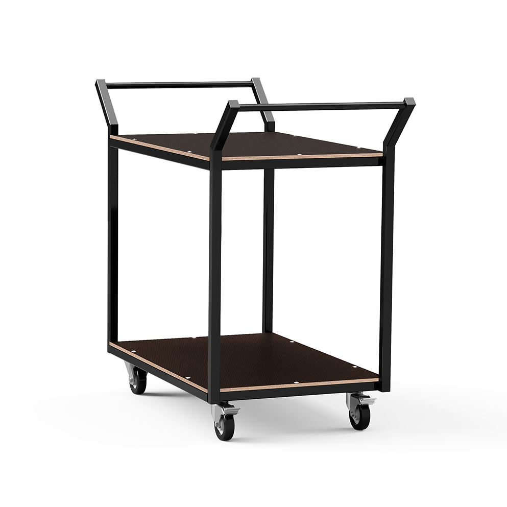 Transport trolley with two shelves