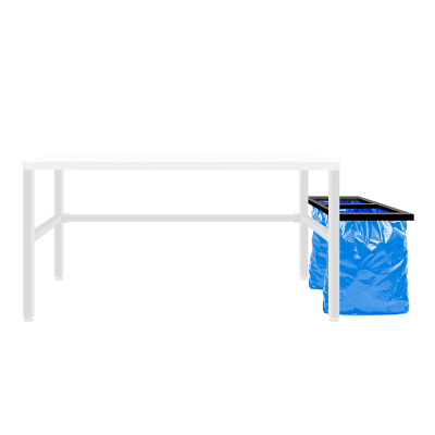 Packing table for large packages - Waste sack holder