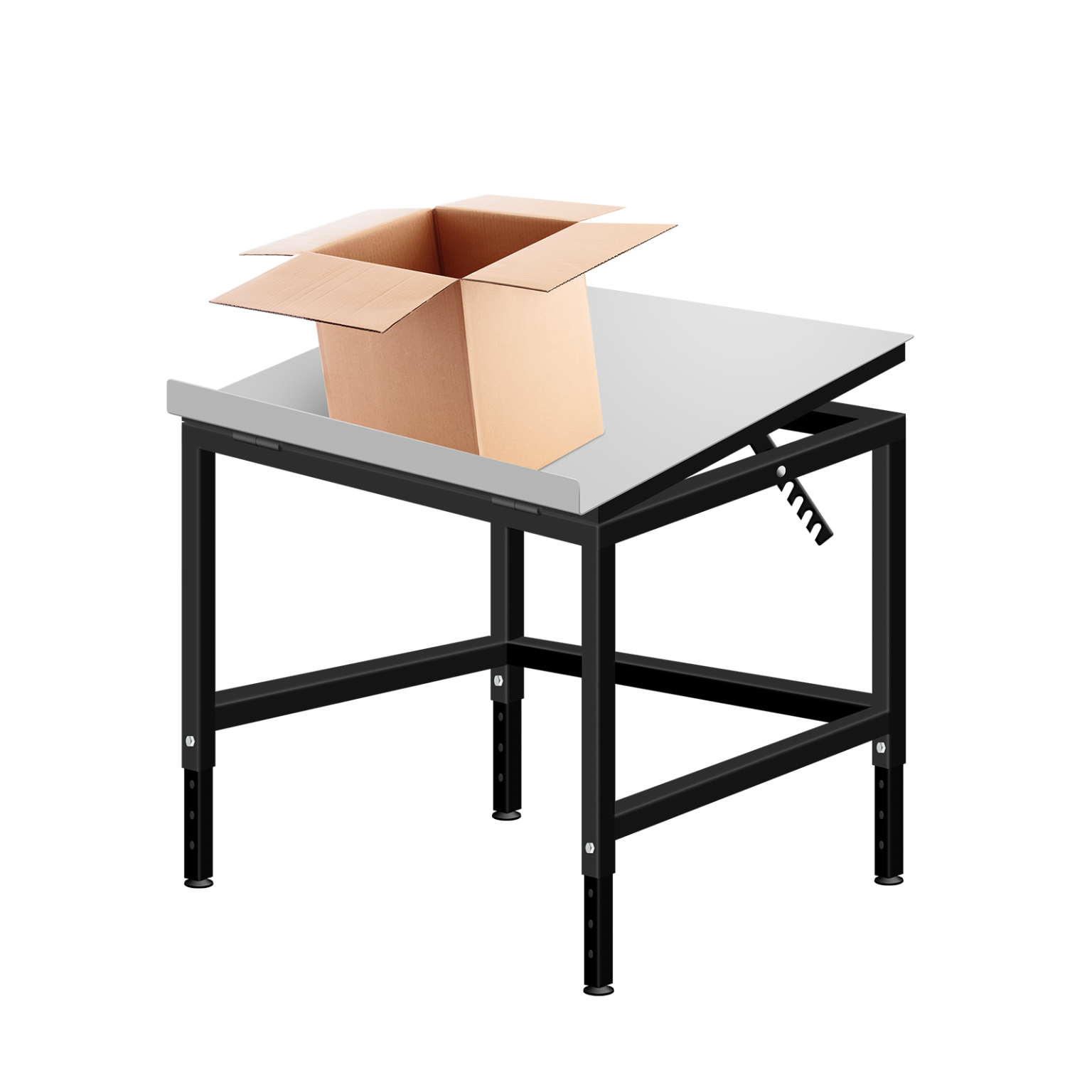 Auxiliary packing table with tilting table top effepack - effepack.com