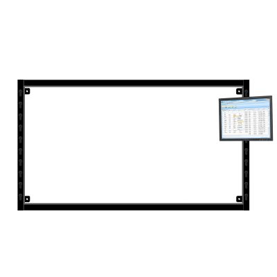 Wall-mounted system for packing parcels - monitor holder