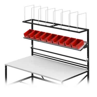 Front shelf 25 cm deep with adjustable tilting angle