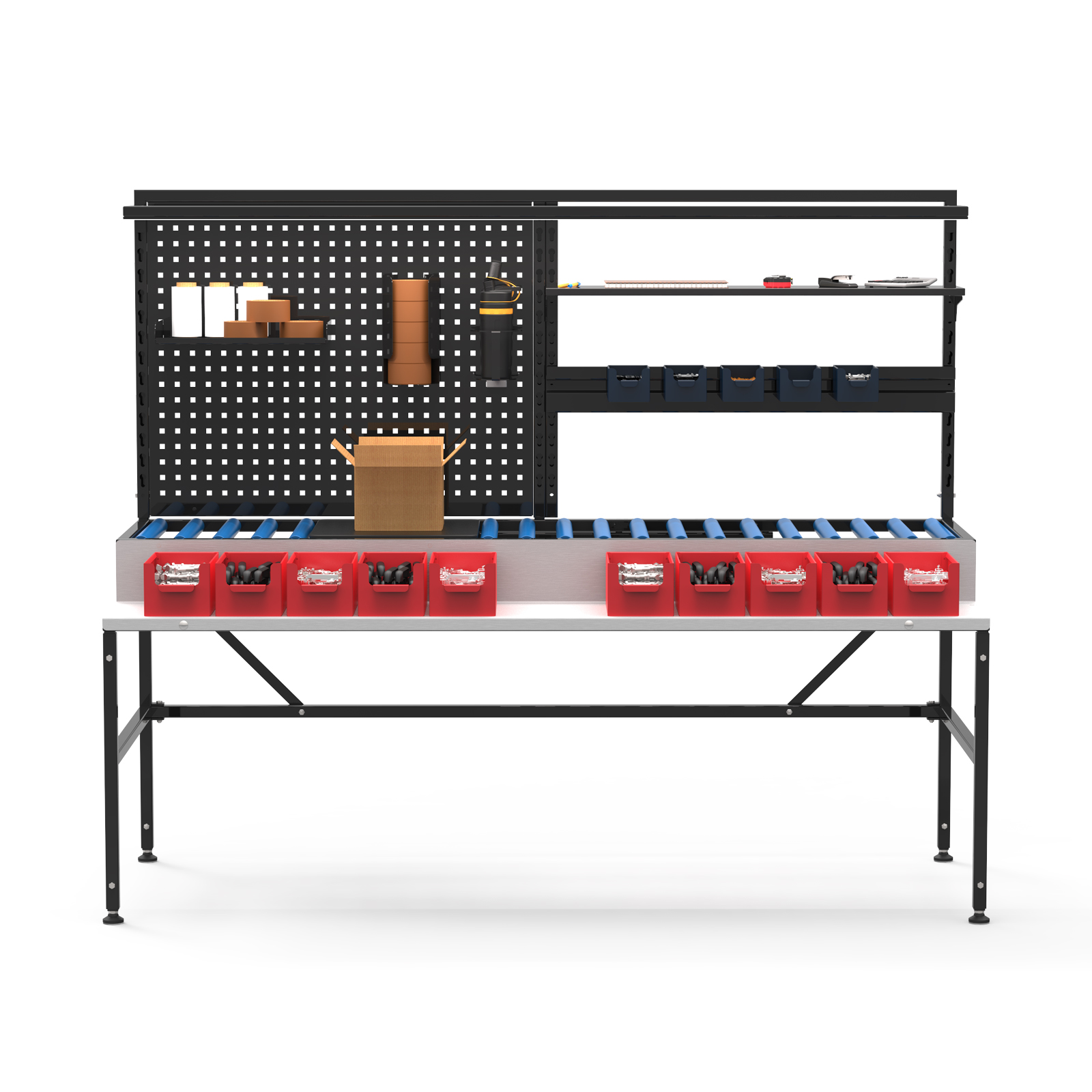 Roller table for repacking and order picking 200×80 cm effepack