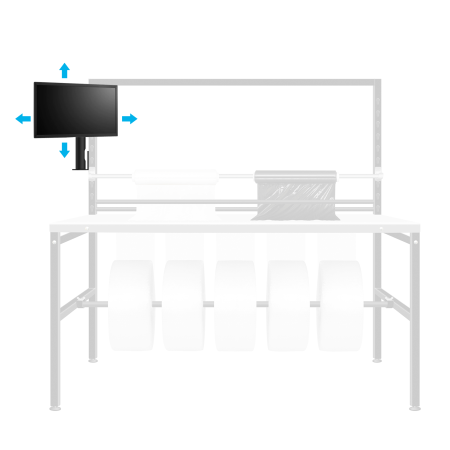 Packing table for parcels 200x80 cm effepack - effepack.com